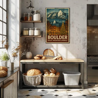Boulder Rocky Mountain Sparkle Poster