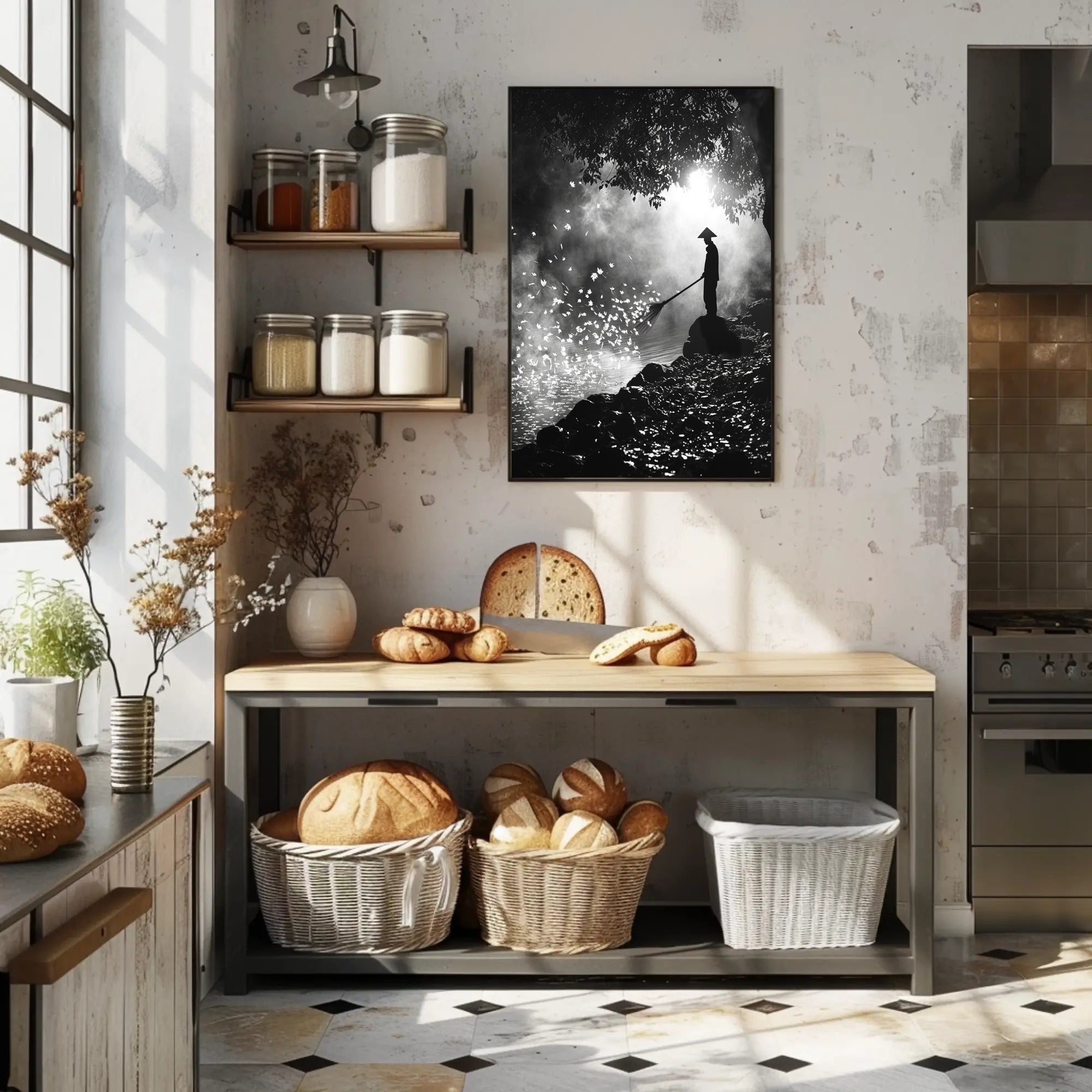 Serene Japanese Landscape: Tranquil Nature Scene Poster PosterGoat