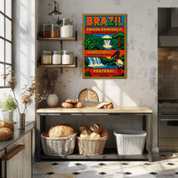 Brazil's Wonders Vintage Travel Poster Art Print