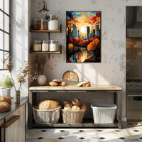 Autumn Cityscape Poster