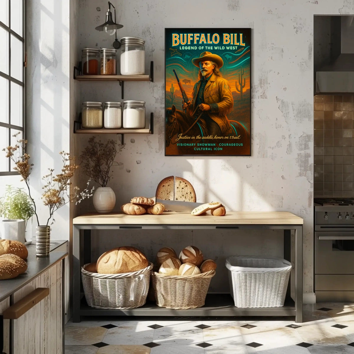 Buffalo Bill Vintage Western Cultural or Heritage Poster