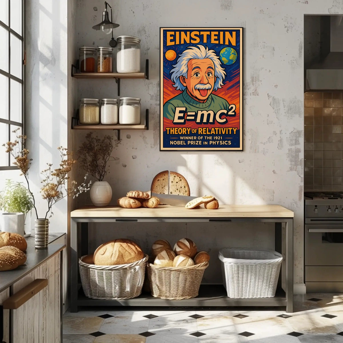Einstein Relativity Classic Educational Poster