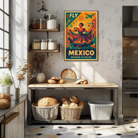 Fly to Mexico Wander in Color Poster