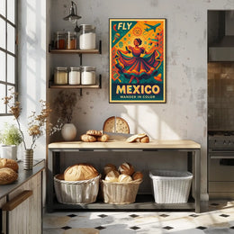 Fly to Mexico Wander in Color Poster