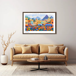 Vibrant Flower Market in El Cairo Poster PosterGoat