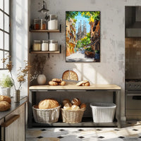 Spain Barcelona Sagrada Familia Street View City Poster