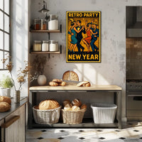 Retro New Year Party Poster