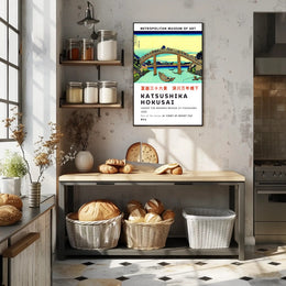 Katsushika Hokusai Under the Mannen Bridge at Fukagawa Poster