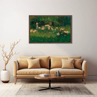 Woman in a Garden of Roses Poster