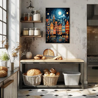 Picturesque Cityscape in European Architectural Style Travel Poster