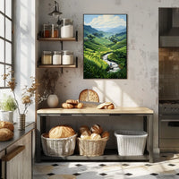 Serene Terraced Landscapes Poster
