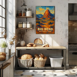 Big Bend National Park Poster Wall Art Desert Night Sky