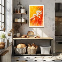 Dragon In Fiery Hues Poster