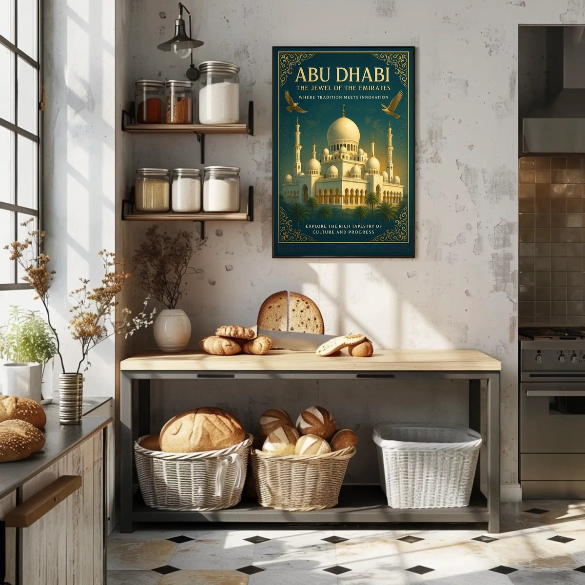 Abu Dhabi Jewel of the Emirates Travel Poster