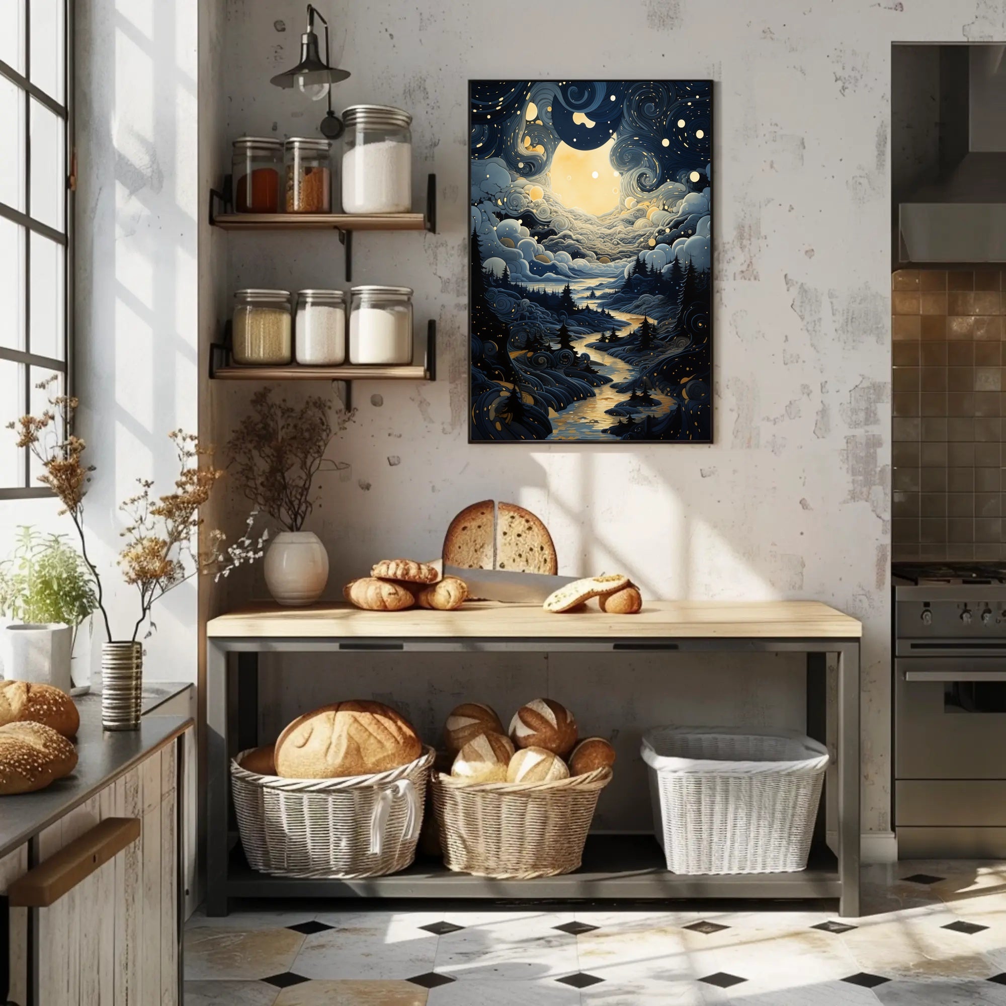 Celestial Nightscape Poster PosterGoat