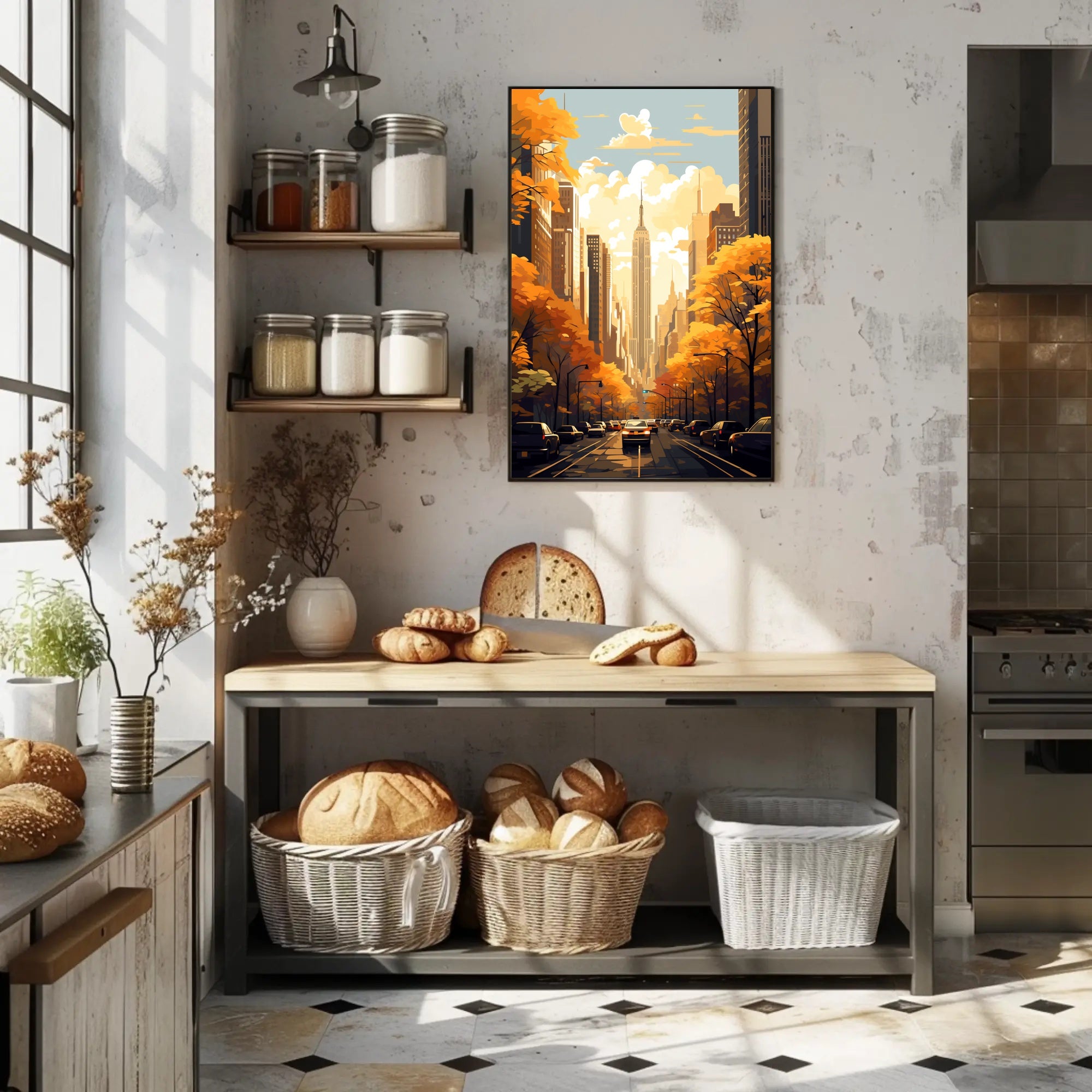 Autumn In The City Poster PosterGoat