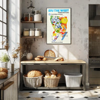 Ski The West United Air Lines Poster
