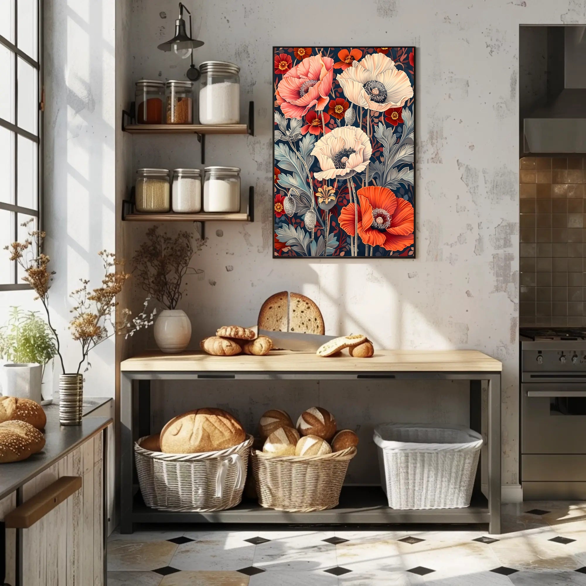 Vibrant Floral Symphony Wall Art Print