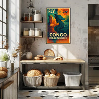 Brazzaville Adventure Travel Poster - Vibrant Cultural Exploration PosterGoat