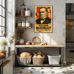 William McKinley 25th President of the United States Layered paper Collage Poster
