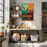 Fly Madagascar Wander in Color Travel Poster PosterGoat