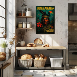 Borneo Malaysia Indigenous Culture Heritage Poster
