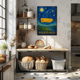 PUERTO RICO Starry Night Cultural or Heritage Poster