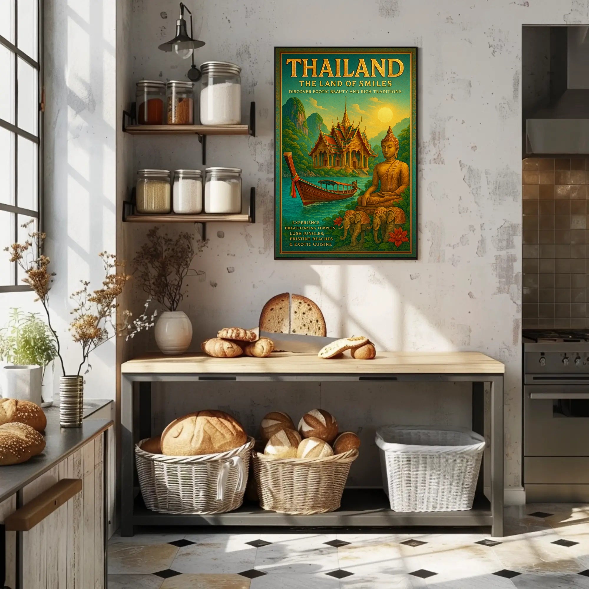 Thailand: The Land of Smiles Travel Poster