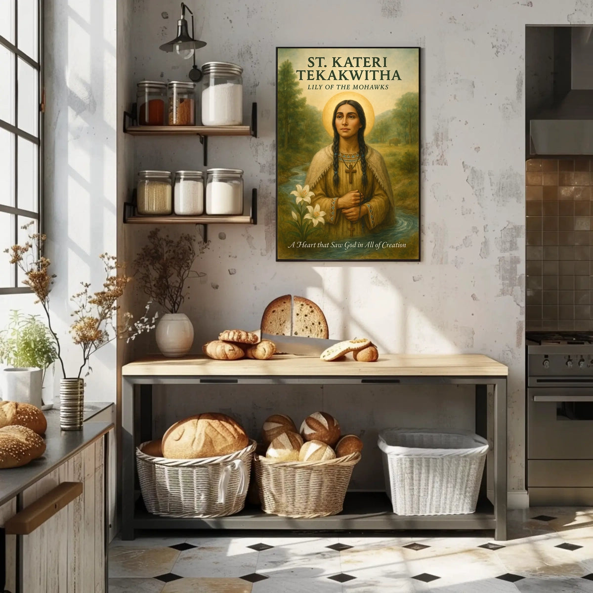 St. Kateri Tekakwitha Lily of the Mohawks Poster