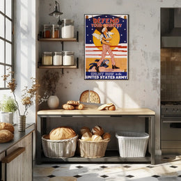 Patriotic Uncle Sam Military Recruitment Poster