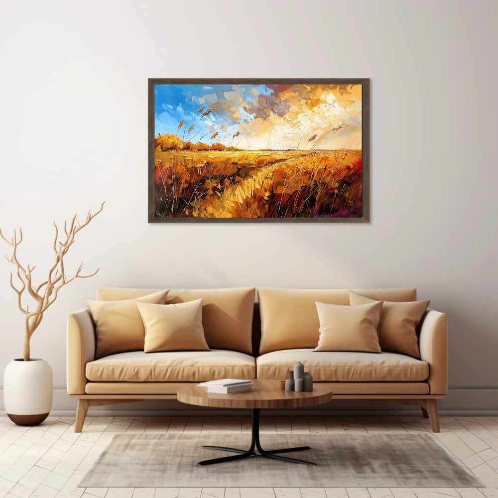 Autumnal Impressionist Landscape Poster: Nature's Tranquility