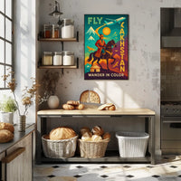 Fly Kazakhstan Wander In Color Poster