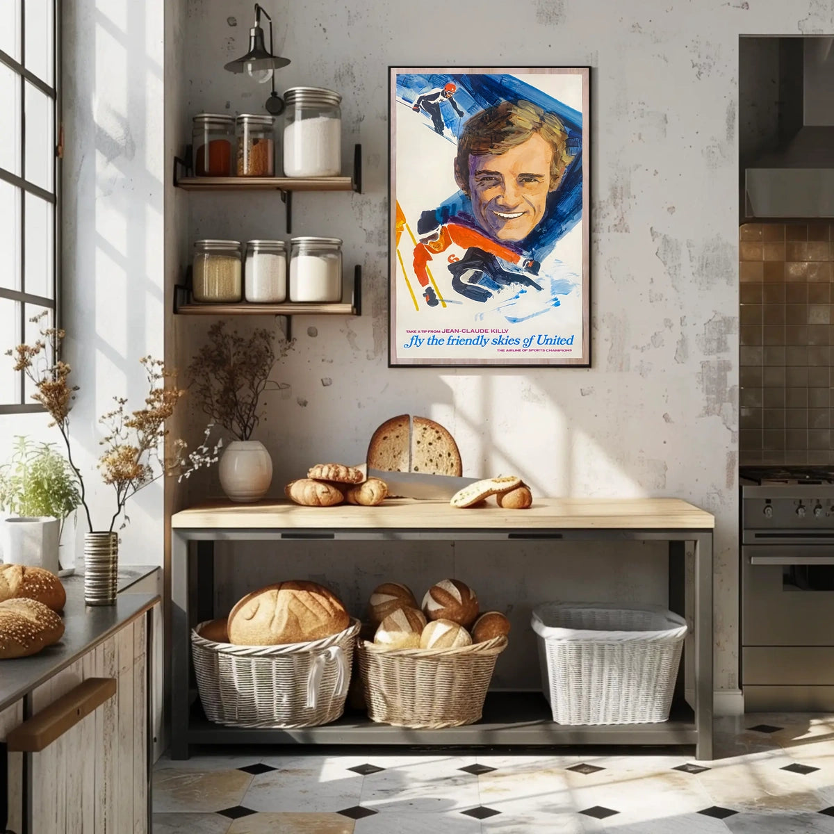 Jean-Claude Killy Fly The Friendly Poster
