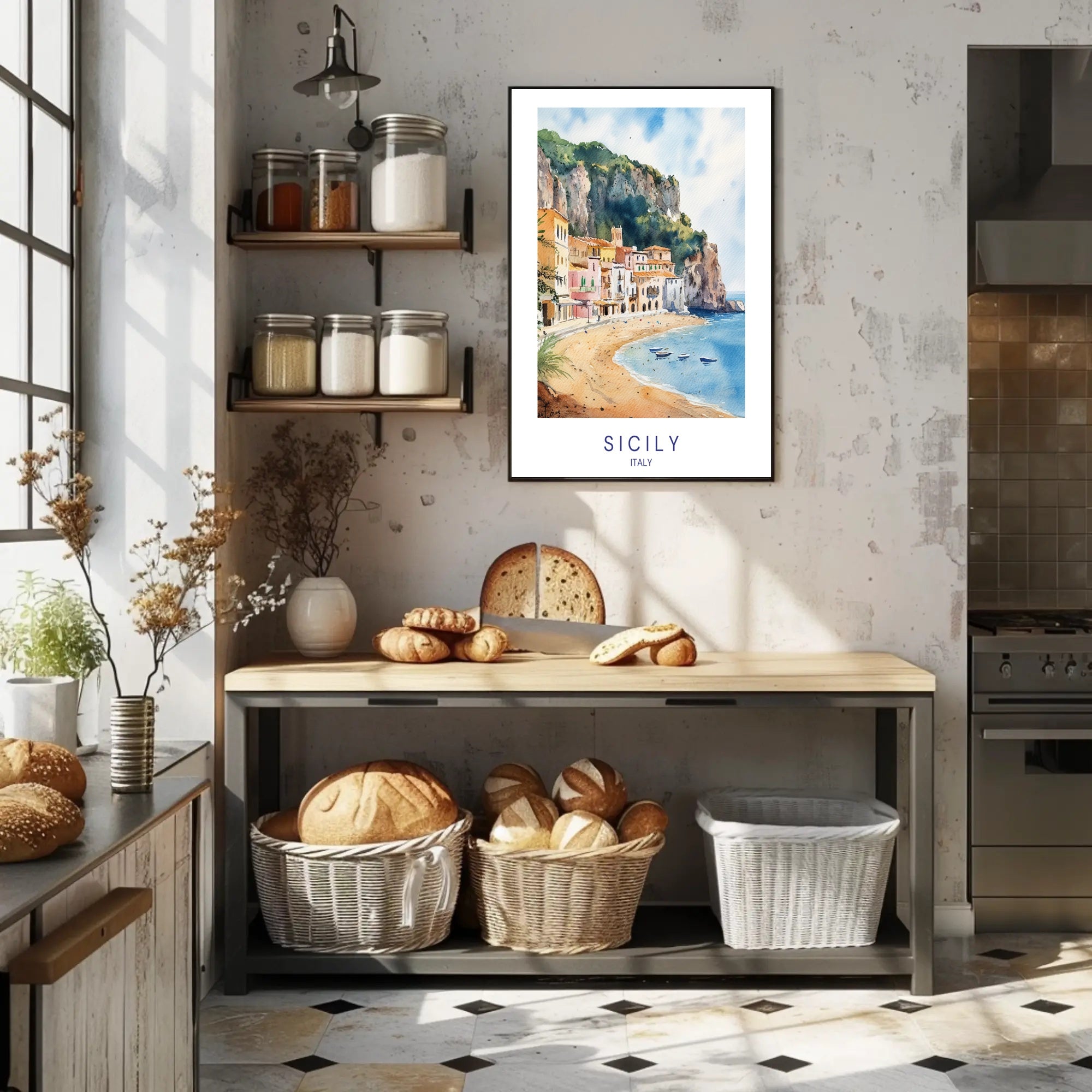 Scenic Sicily Poster PosterGoat