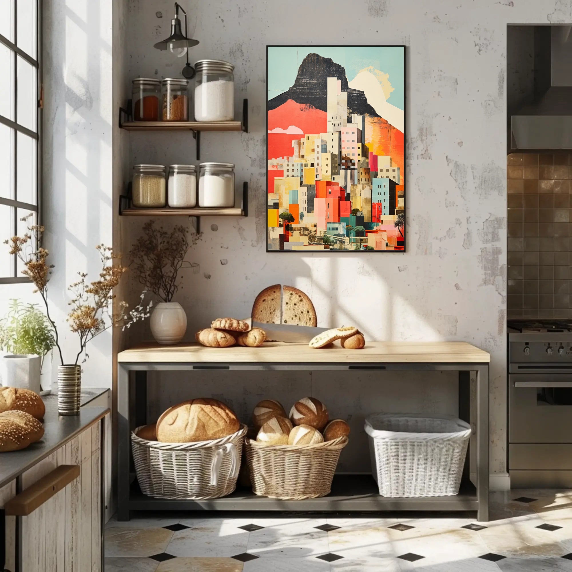 Vibrant Cityscape Collage Poster
