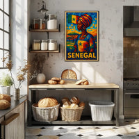 Senegal Mosaic Art Poster