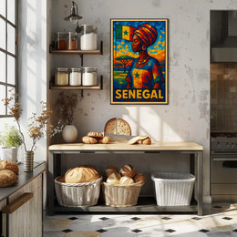 Senegal Mosaic Art Poster