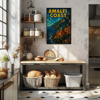 Amalfi Coast Poster Wall Art Travel Print 18x24 Home Decor