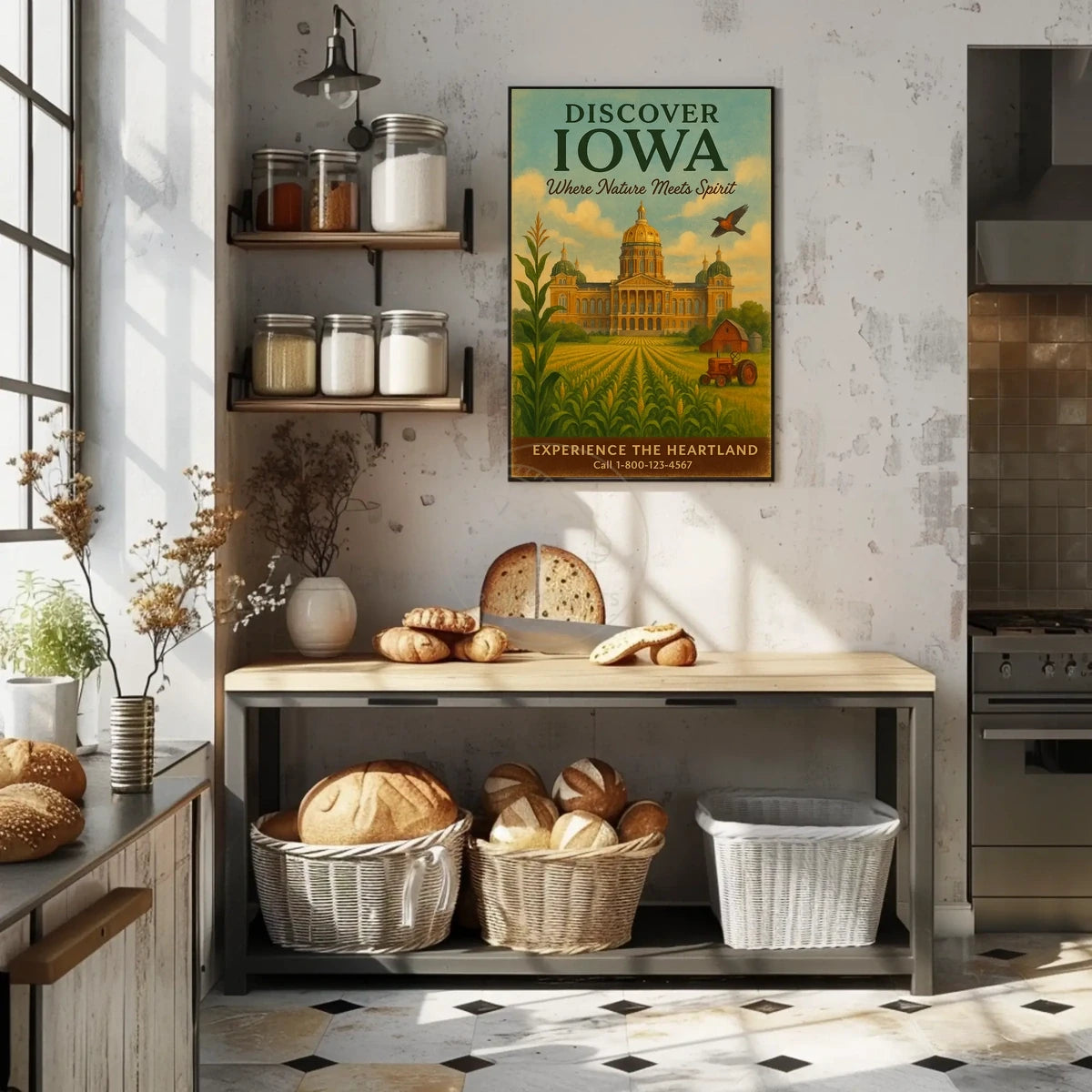 Iowa: Where Nature Meets Spirit - Travel Poster