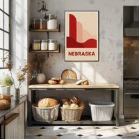 Nebraska Abstract Landscape Poster