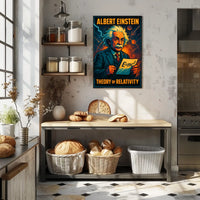 Einstein Relativity Vintage Science Wanderlust Poster