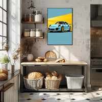 Sleek Speedster Illustration Poster PosterGoat