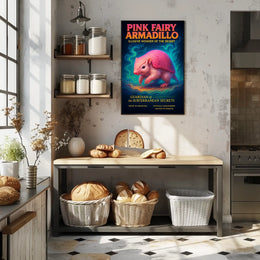 Pink Fairy Armadillo Illusive Wonder of the Desert Poster