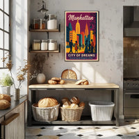 City of Dreams Vintage Manhattan Poster