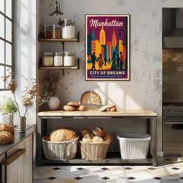 City of Dreams Vintage Manhattan Poster