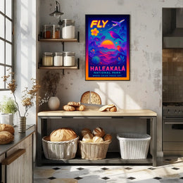 Fly to Haleakalā Wall Art Print