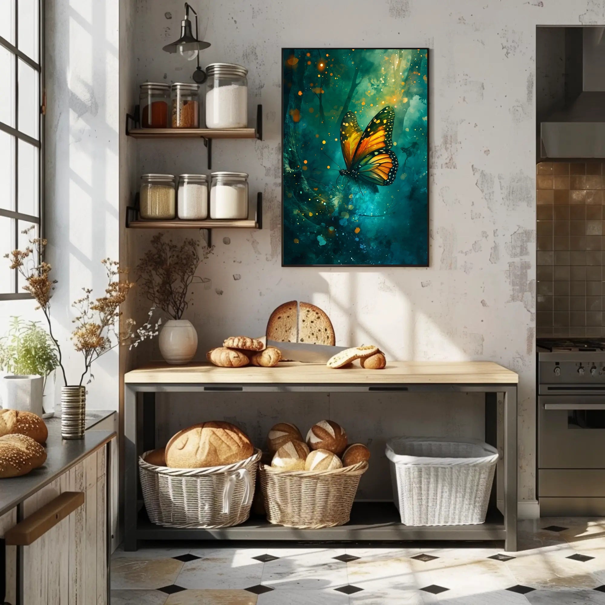 Enchanting Butterfly Scene in Fantasy or Mythology Poster
