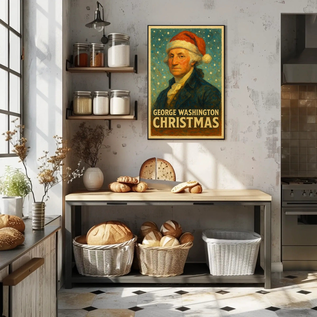 George Washington Christmas Poster