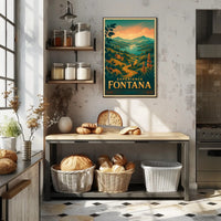 Sunset Serenity: European Countryside Travel Poster