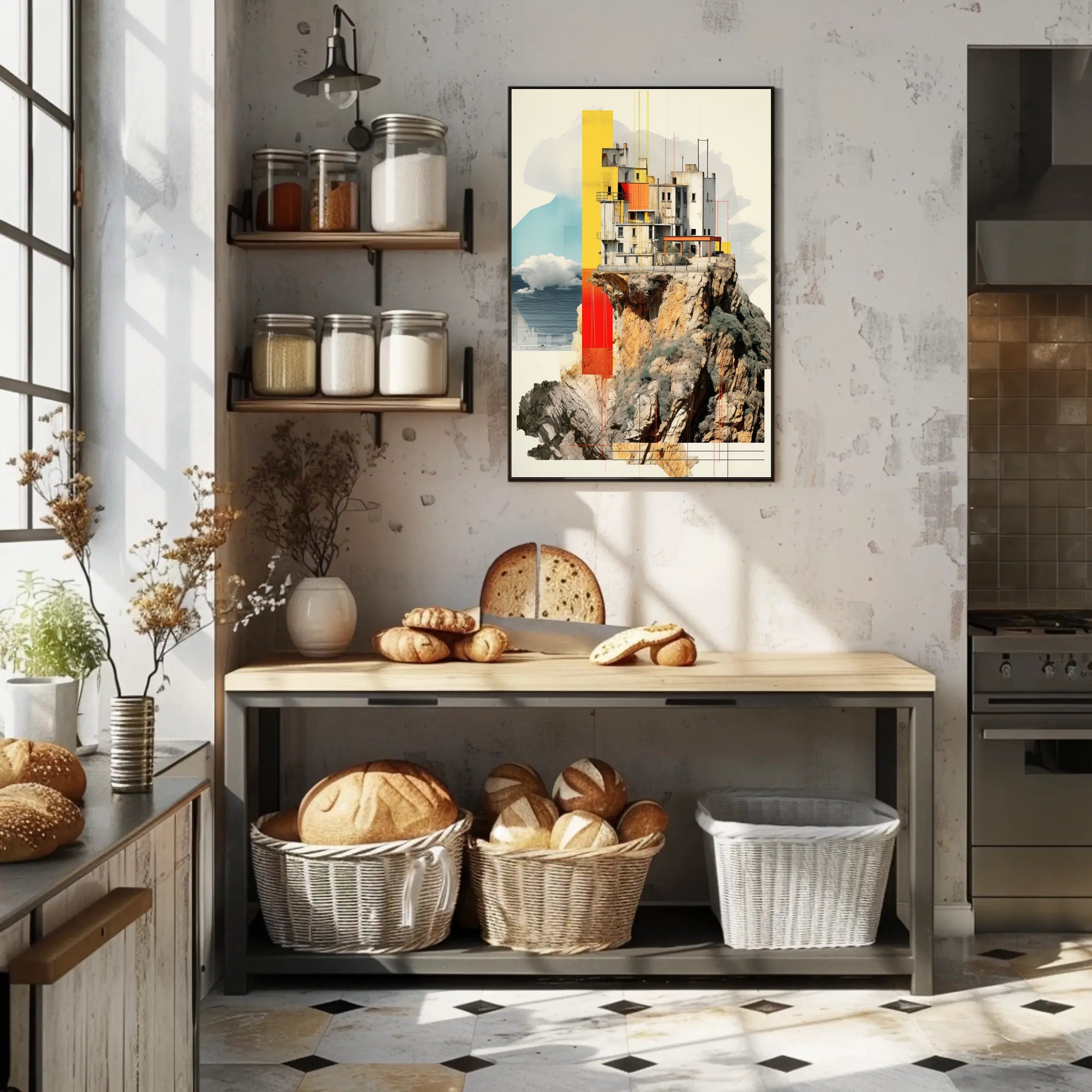 Cliffside Architecture Poster